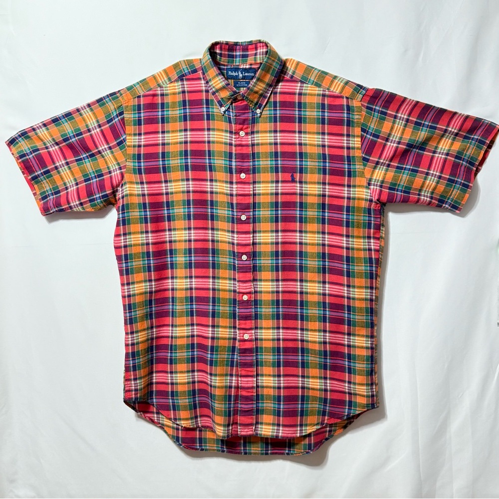 Ralph Lauren Blake Men's Size M Vibrant Plaid Button Down Shirt Excellent